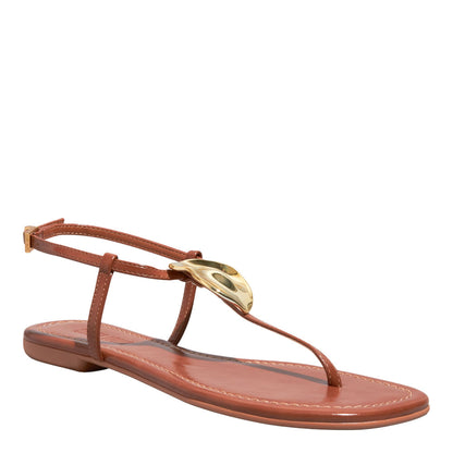 Rasteirinha Santa Lolla Marrom Metal Orgânico