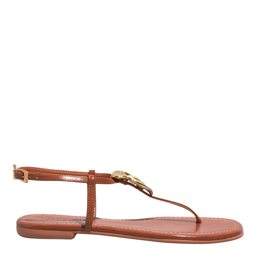 Rasteirinha Santa Lolla Marrom Metal Orgânico