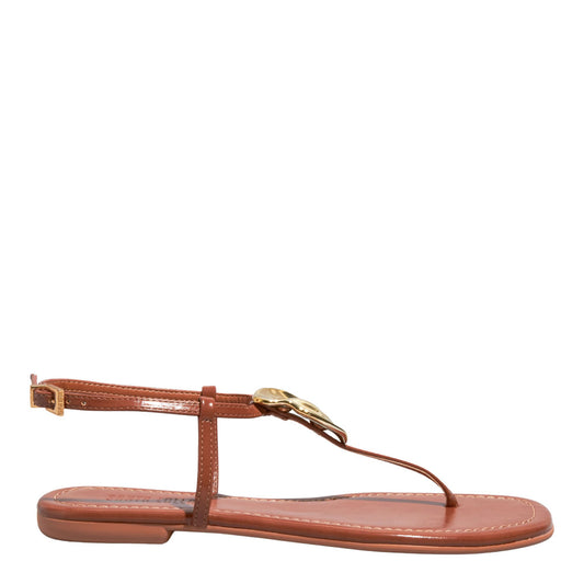 Rasteirinha Santa Lolla Marrom Metal Orgânico