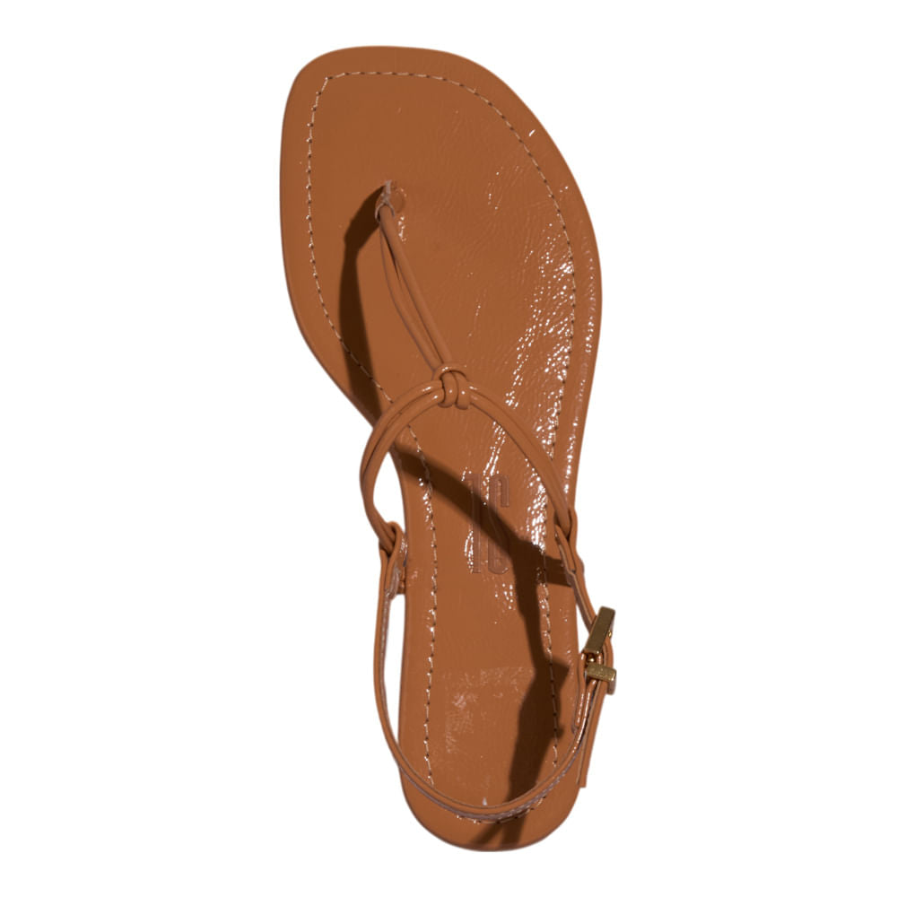 Rasteirinha Santa Lolla Marrom Verniz Nó