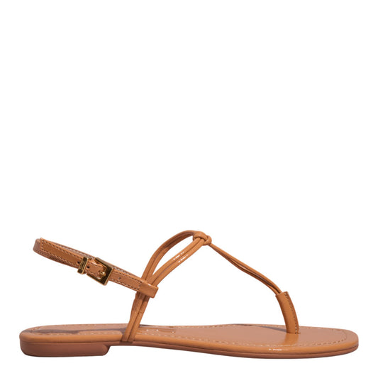 Rasteirinha Santa Lolla Marrom Verniz Nó