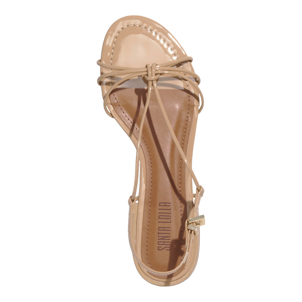 Rasteirinha Santa Lolla Nude Nó Slingback