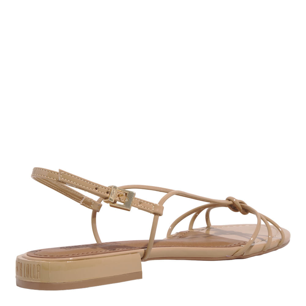 Rasteirinha Santa Lolla Nude Nó Slingback