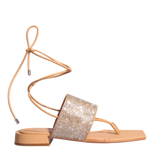 Rasteirinha Santa Lolla Nude Pedrarias Amarração