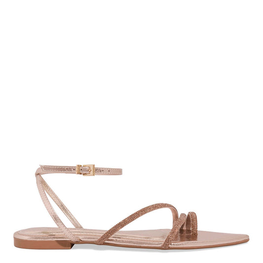 Rasteirinha Santa Lolla Nude Strass Tiras