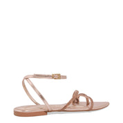 Rasteirinha Santa Lolla Nude Strass Tiras