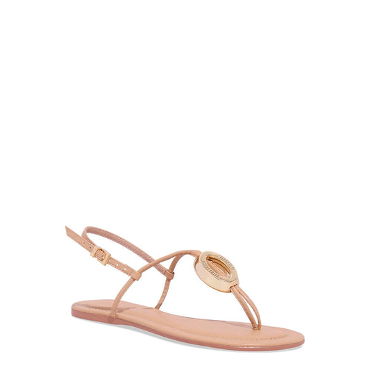 Rasteirinha Santa Lolla Nude Tiras Finas Fivela