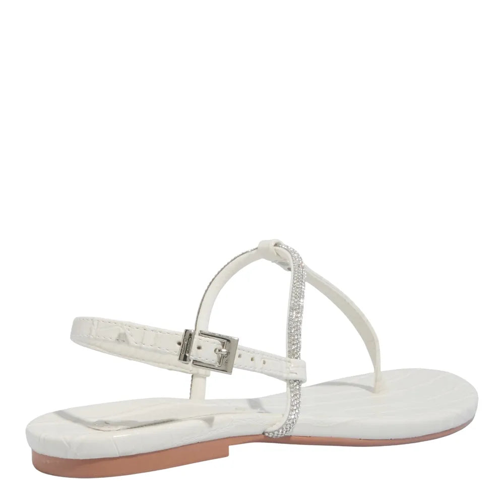 Rasteirinha Santa Lolla Off White Brilho