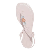 Rasteirinha Santa Lolla Off White Esferas Metalizadas