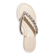Rasteirinha Santa Lolla Off White Pedraria 