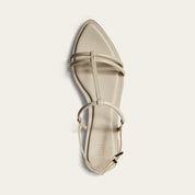 Rasteirinha Santa Lolla Off White Tiras Com Fivela