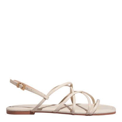 Rasteirinha Santa Lolla Off White Verniz