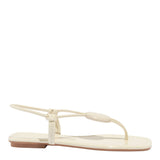 Rasteirinha Santa Lolla Off White Verniz Bico Quadrado