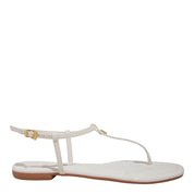 Rasteirinha Santa Lolla Off White Verniz Fivela