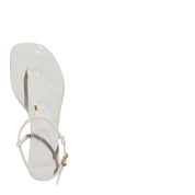 Rasteirinha Santa Lolla Off White Verniz Fivela