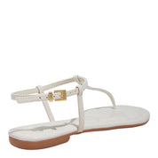 Rasteirinha Santa Lolla Off White Verniz Fivela