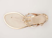 Rasteirinha Santa Lolla Off White Verniz T Straps