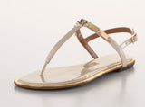 Rasteirinha Santa Lolla Off White Verniz T Straps