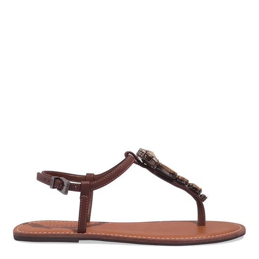 Rasteirinha Santa Lolla Pedraria Marrom