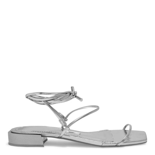 Rasteirinha Santa Lolla Prata Amarração Saltinho