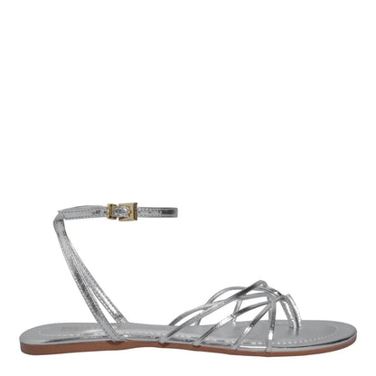 Rasteirinha Santa Lolla Prata Metalizada