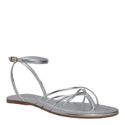 Rasteirinha Santa Lolla Prata Metalizada 