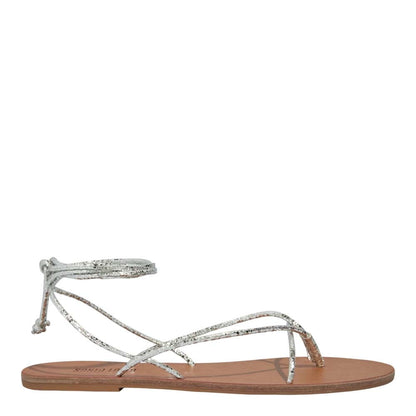 Rasteirinha Santa Lolla Prata Metalizada Glow Amarração