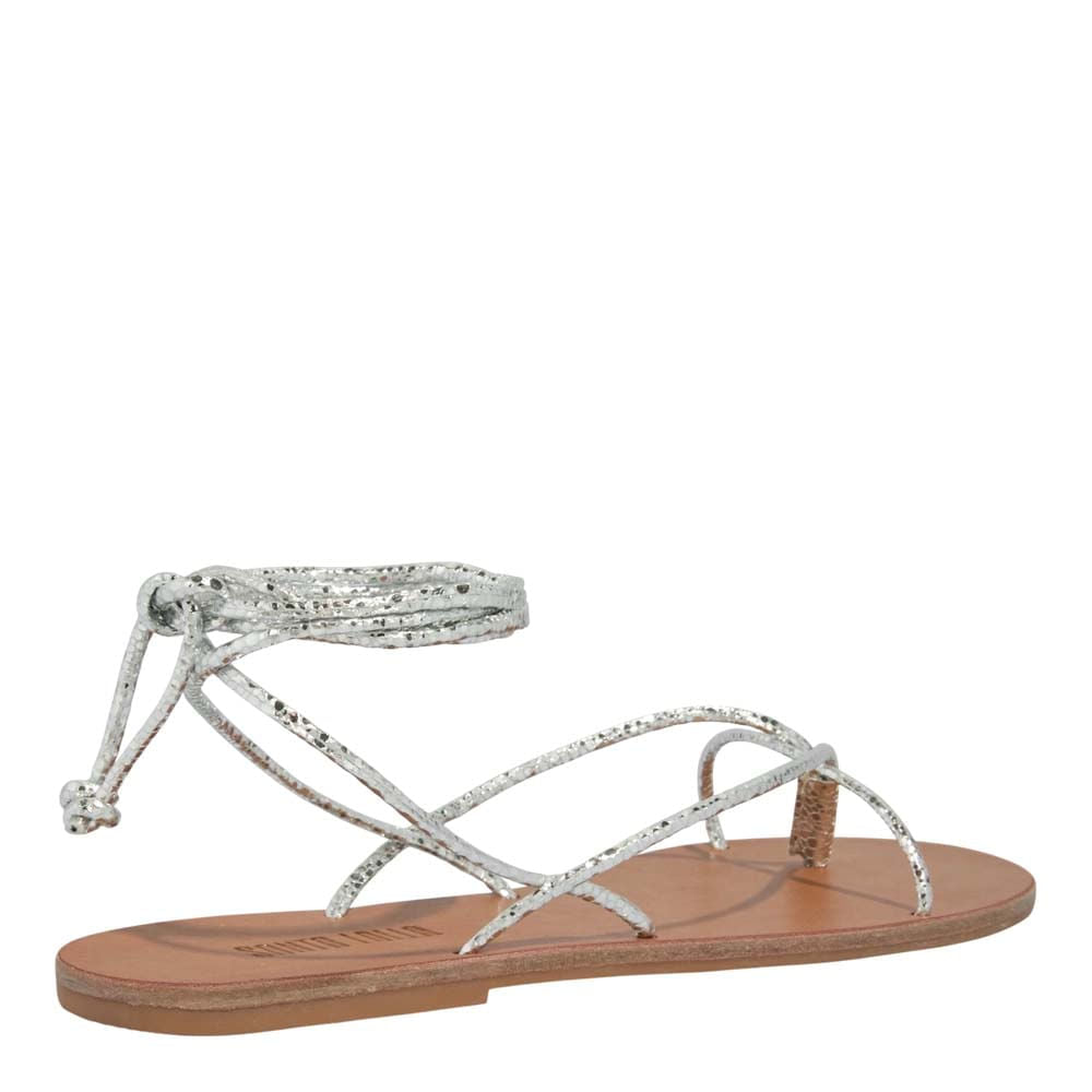 Rasteirinha Santa Lolla Prata Metalizada Glow Amarração