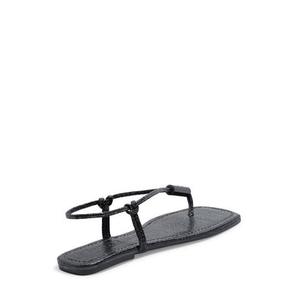 Rasteirinha Santa Lolla Preta Glow Bico Quadrado