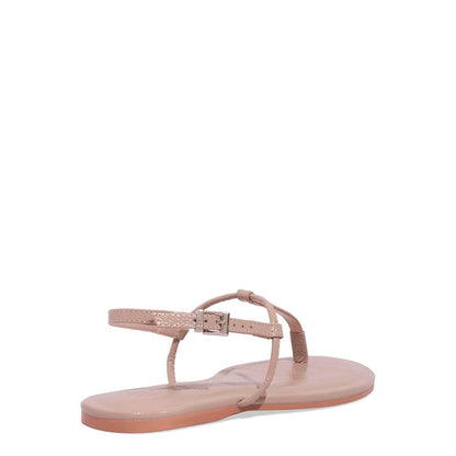 Rasteirinha Santa Lolla Taupe Verniz T-Strap