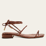 Rasteirinha Santa Lolla Terracota Croco Amarração