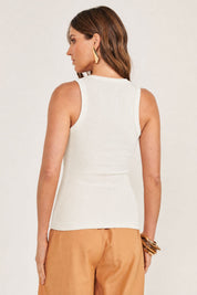 Regata Colcci Off White Canelada Aplique Dourado