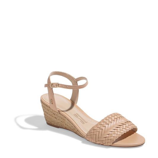 Sandália Anabela Espadrille Santa Lolla Bege Tramada