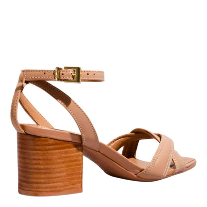 Sandália Bege Santa Lolla Salto Grosso 