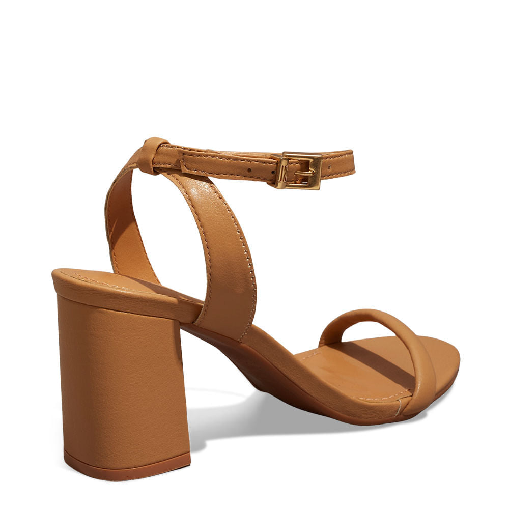 Sandália Caramelo Santa Lolla Salto Bloco