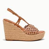 Sandália Degalls Caramelo Espadrille Anabela Tramada
