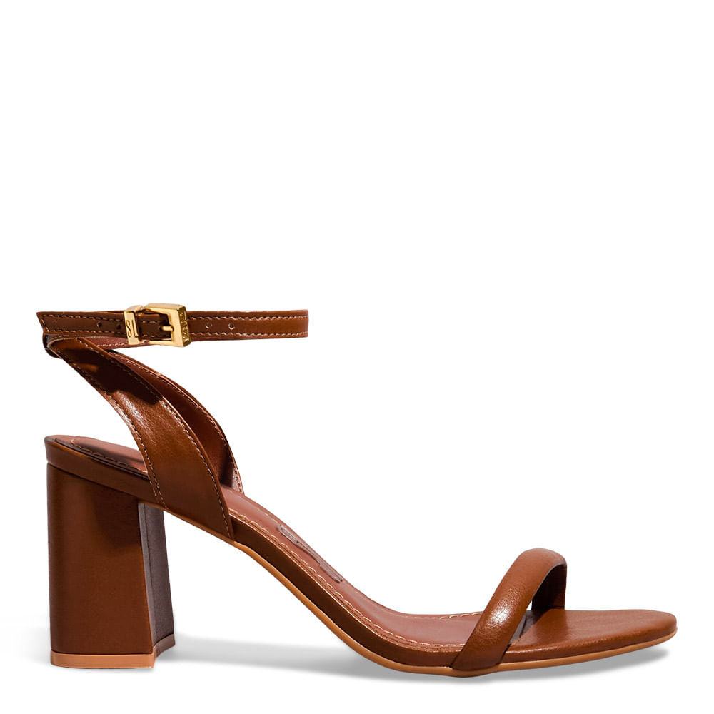 Sandália Marrom Santa Lolla Salto Bloco