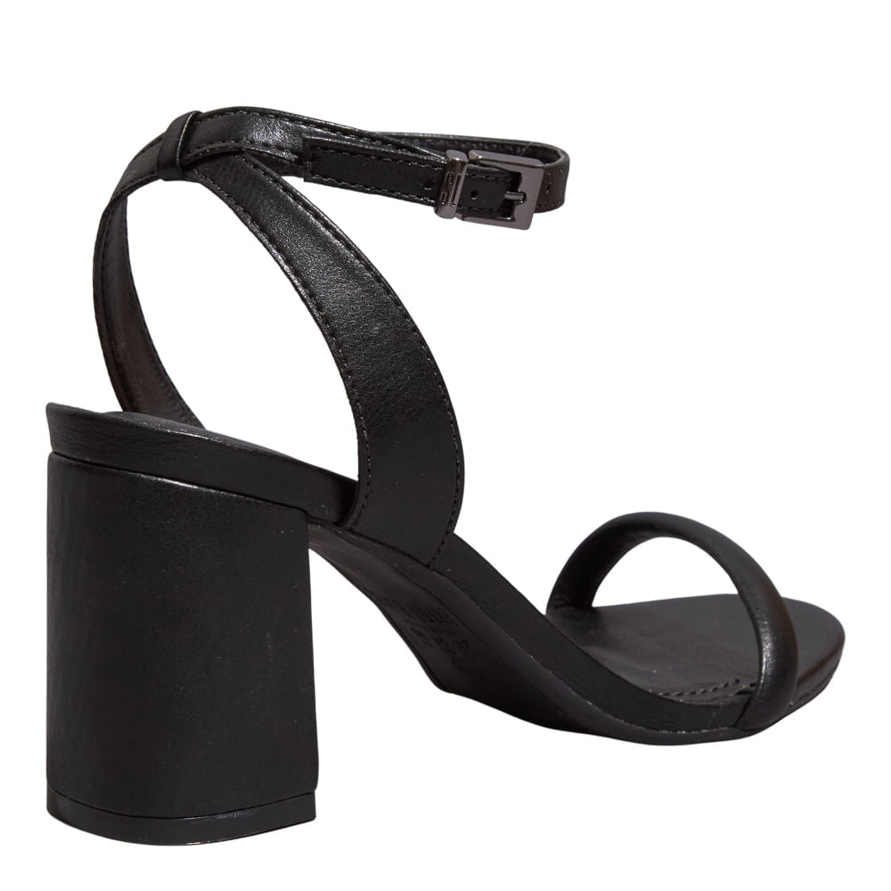 Sandália Preta Santa Lolla Salto Bloco