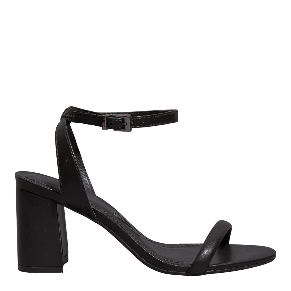 Sandália Preta Santa Lolla Salto Bloco