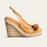 Sandália Santa Lolla Caramelo Anabela Espadrille