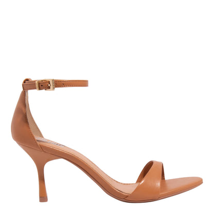 Sandália Santa Lolla Caramelo Couro Salto Fino