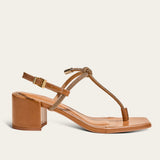 Sandália Santa Lolla Caramelo T-Strap Salto Bloco