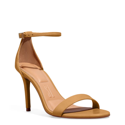 Sandália Santa Lolla Caramelo Verniz Salto Fino