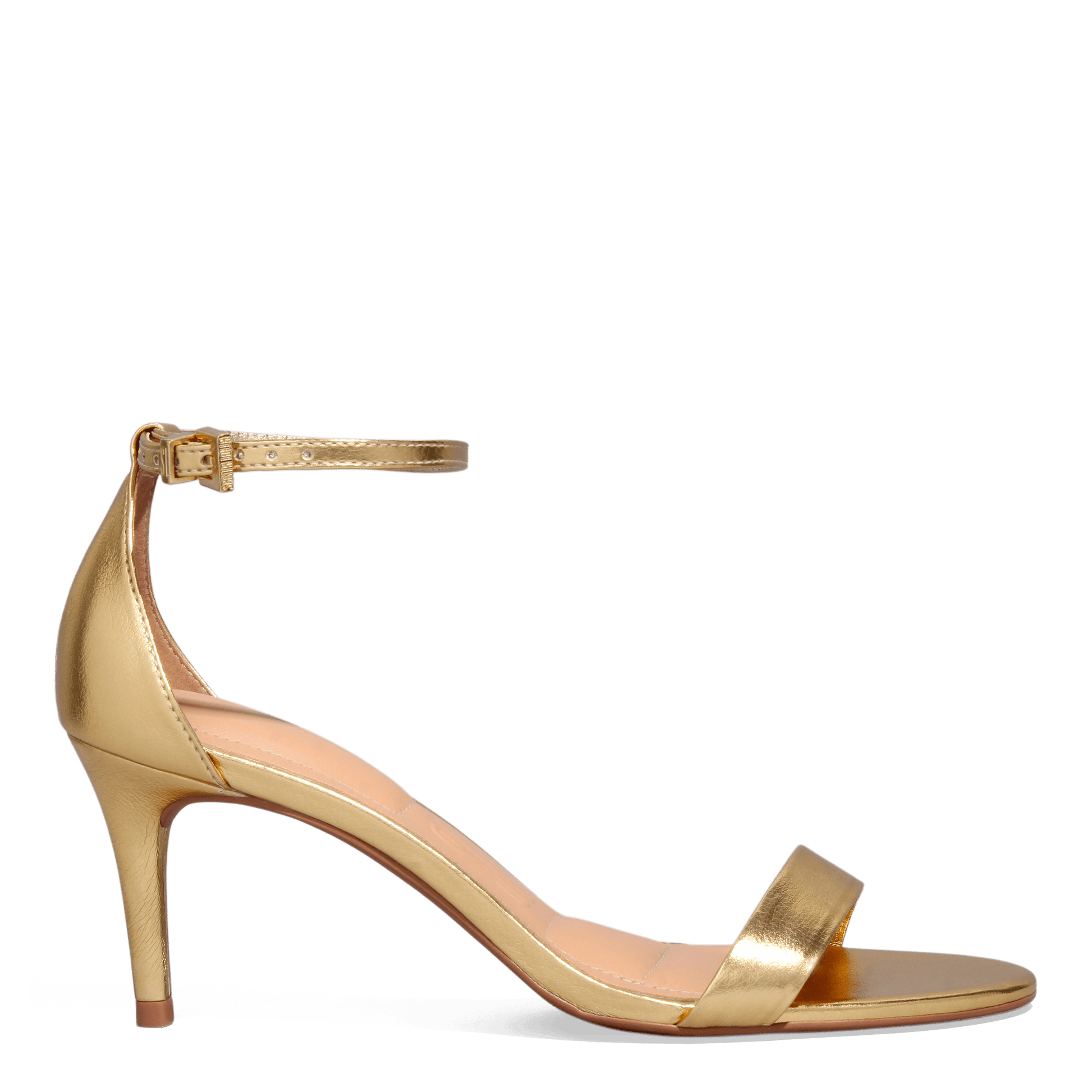 Sandália Santa Lolla Dourada Metalizada Salto Fino
