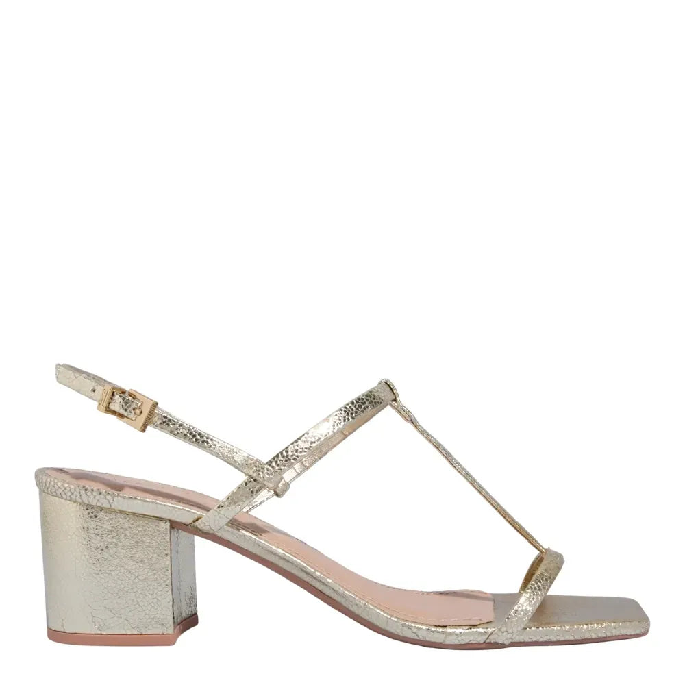 Sandália Santa Lolla Dourada Metalizada Tecido Splendore 