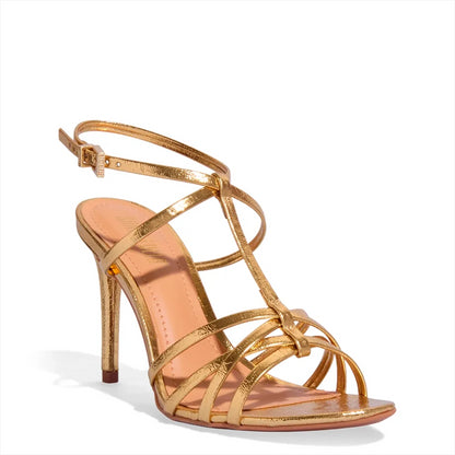 Sandália Santa Lolla Dourada Santo Alto Fino