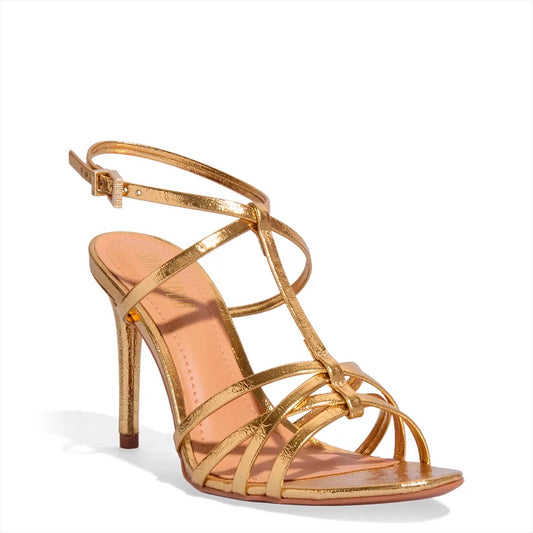 Sandália Santa Lolla Dourada Santo Alto Fino