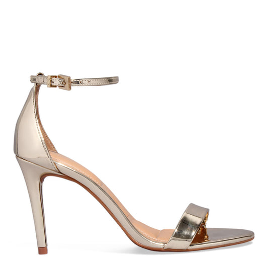 Sandália Santa Lolla Dourada Specchio Salto Fino