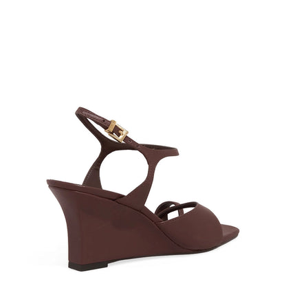 Sandália Santa Lolla Marrom Couro Anabela