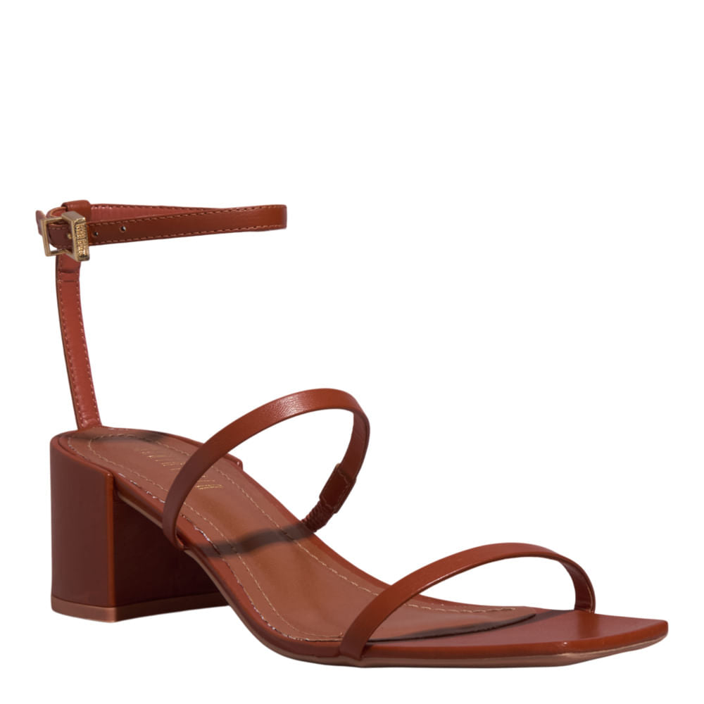 Sandália Santa Lolla Marrom Salto Bloco